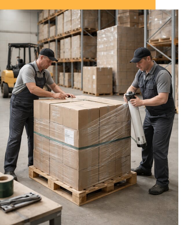 Упаковка и паллетирование грузов от 3635 руб: защита и крепление