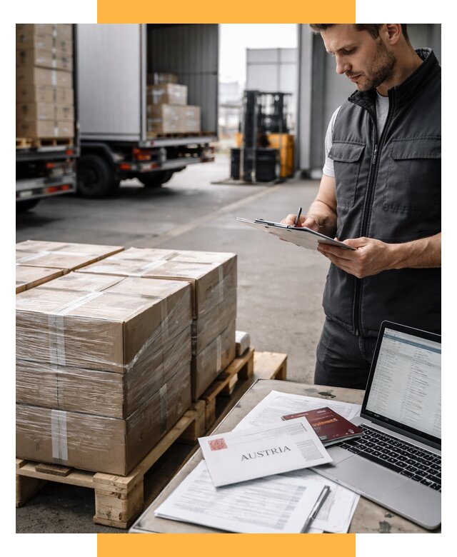 Доставка в Австрию от 67516 р. Логистика и экспорт СетСервис-Сим